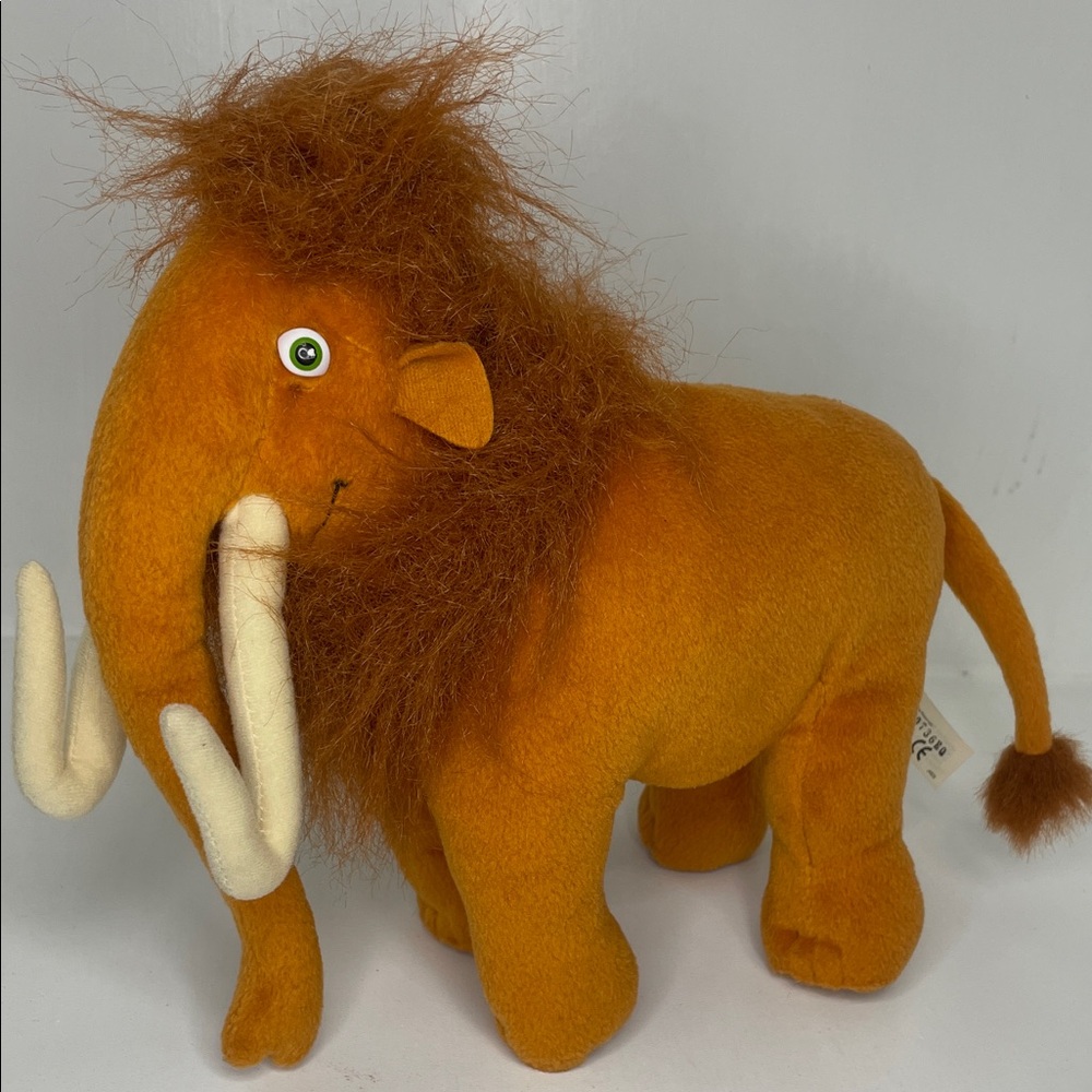 Mattel Orange Woolly Mammoth Plush Toy 2005 Ice Age